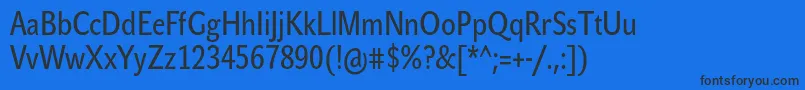 JohnsanscondTextPro Font – Black Fonts on Blue Background