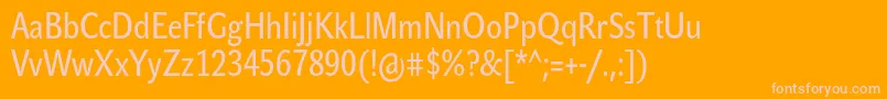 fuente JohnsanscondTextPro – Fuentes Rosadas Sobre Fondo Naranja