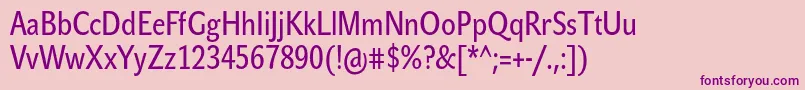 JohnsanscondTextPro-fontti – violetit fontit vaaleanpunaisella taustalla