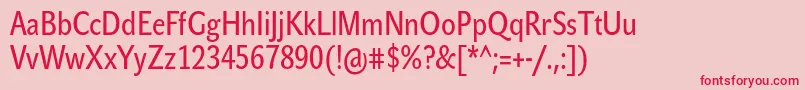 JohnsanscondTextPro Font – Red Fonts on Pink Background
