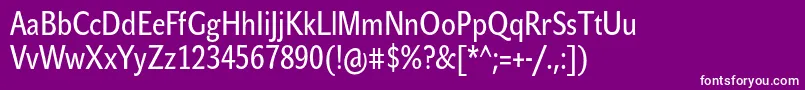 JohnsanscondTextPro-Schriftart – Weiße Schriften auf violettem Hintergrund