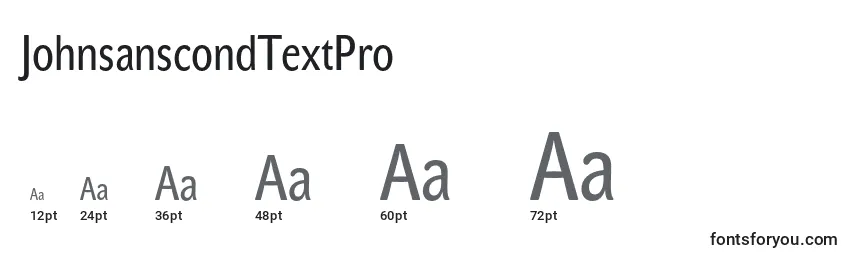 JohnsanscondTextPro Font Sizes