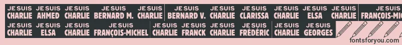 Jesuischarlie Font – Black Fonts on Pink Background