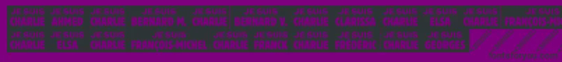 Jesuischarlie Font – Black Fonts on Purple Background