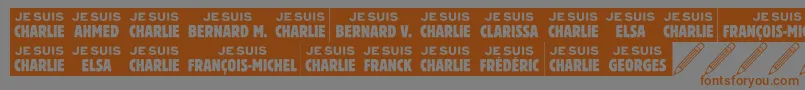 Jesuischarlie Font – Brown Fonts on Gray Background