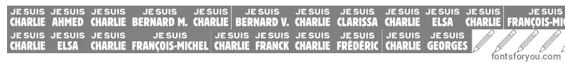 Jesuischarlie Font – Gray Fonts on White Background