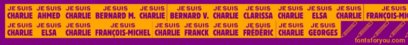 Jesuischarlie Font – Orange Fonts on Purple Background