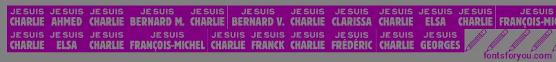 Jesuischarlie Font – Purple Fonts on Gray Background