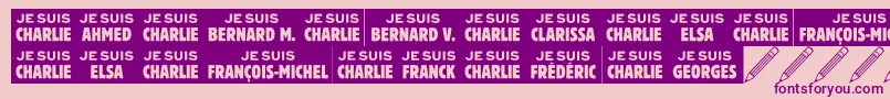 Jesuischarlie Font – Purple Fonts on Pink Background