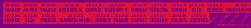 Jesuischarlie Font – Red Fonts on Purple Background