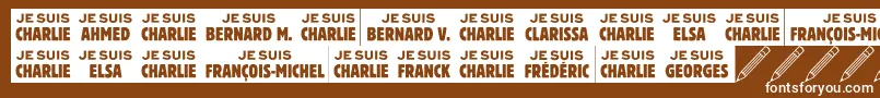 Jesuischarlie Font – White Fonts on Brown Background