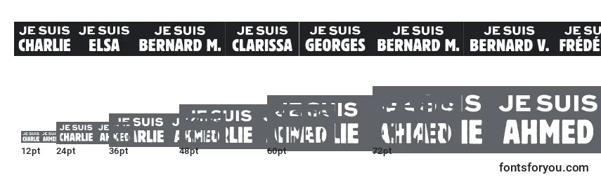 Jesuischarlie Font Sizes