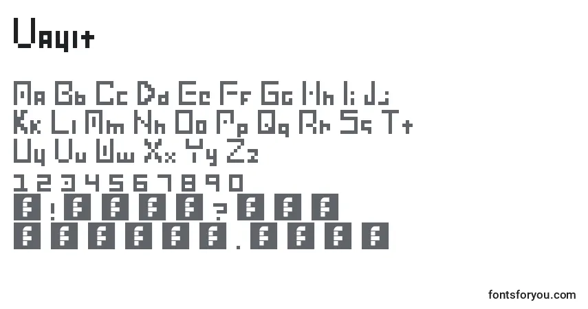 Vault Font – alphabet, numbers, special characters