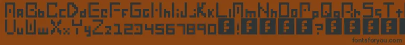 Vault Font – Black Fonts on Brown Background