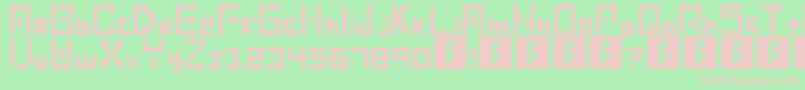 Vault Font – Pink Fonts on Green Background