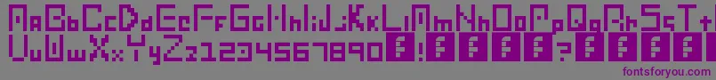 Vault Font – Purple Fonts on Gray Background