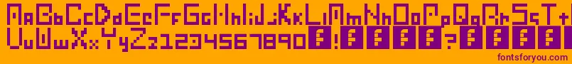 Шрифт Vault – фиолетовые шрифты на оранжевом фоне