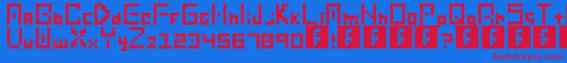 フォントVault – 赤い文字の青い背景