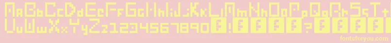 Vault Font – Yellow Fonts on Pink Background