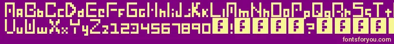 Vault Font – Yellow Fonts on Purple Background