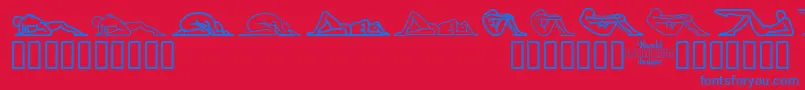 Candd ffy Font – Blue Fonts on Red Background