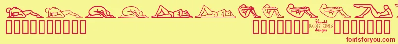 Candd ffy Font – Red Fonts on Yellow Background