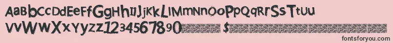 Lightningblaze Font – Black Fonts on Pink Background