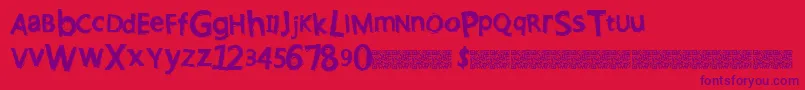 Lightningblaze Font – Purple Fonts on Red Background