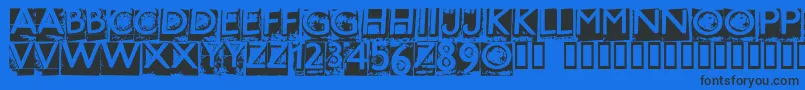 HotmetalNormal Font – Black Fonts on Blue Background