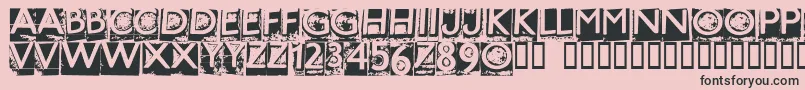 HotmetalNormal Font – Black Fonts on Pink Background