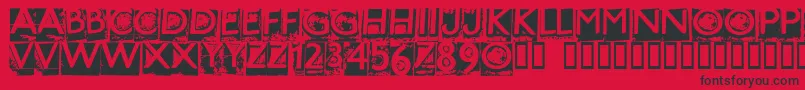 HotmetalNormal Font – Black Fonts on Red Background