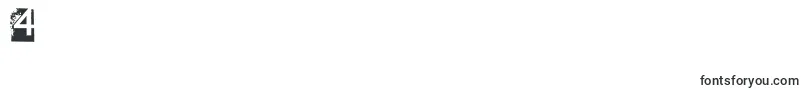 HotmetalNormal-Schriftart – Schriften für die Ziffer 4
