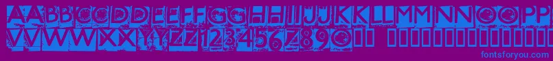 HotmetalNormal Font – Blue Fonts on Purple Background