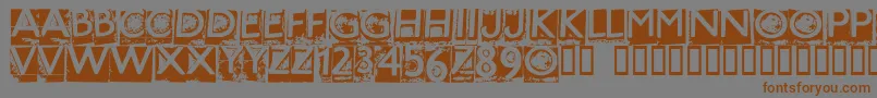 HotmetalNormal Font – Brown Fonts on Gray Background