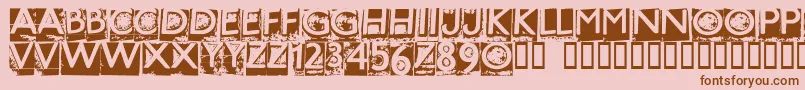 HotmetalNormal Font – Brown Fonts on Pink Background