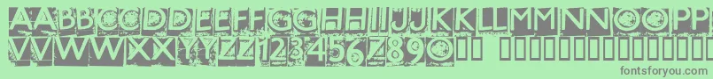 HotmetalNormal Font – Gray Fonts on Green Background