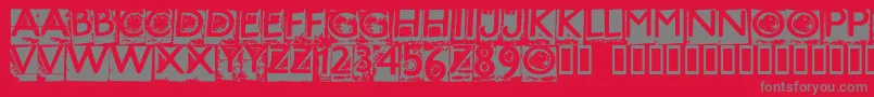 HotmetalNormal Font – Gray Fonts on Red Background