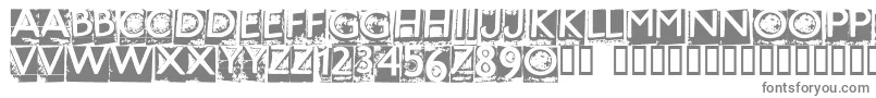 HotmetalNormal-Schriftart – Graue Schriften auf weißem Hintergrund