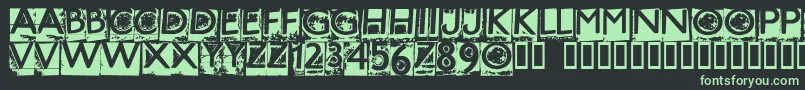 HotmetalNormal Font – Green Fonts on Black Background