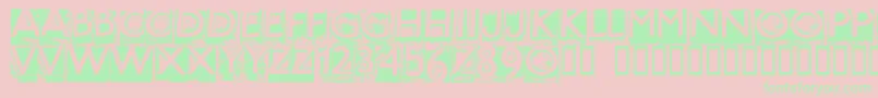 HotmetalNormal Font – Green Fonts on Pink Background