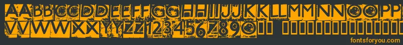 HotmetalNormal Font – Orange Fonts on Black Background