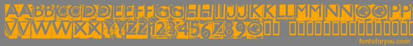 HotmetalNormal Font – Orange Fonts on Gray Background
