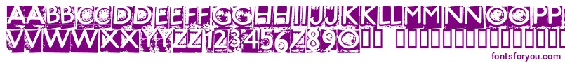 Weitere Informationen zur HotmetalNormal-Schriftart HotmetalNormal-Schriftart – Violette Schriften auf weißem Hintergrund