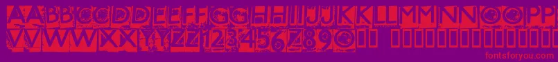 HotmetalNormal Font – Red Fonts on Purple Background