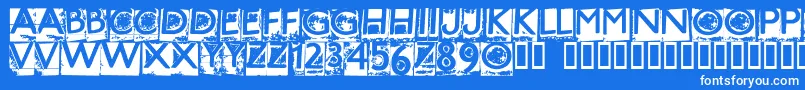 HotmetalNormal Font – White Fonts on Blue Background