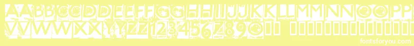 HotmetalNormal Font – White Fonts on Yellow Background