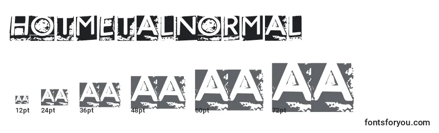 HotmetalNormal Font Sizes