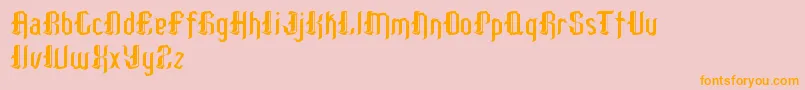 PatinioGothicSample Font – Orange Fonts on Pink Background