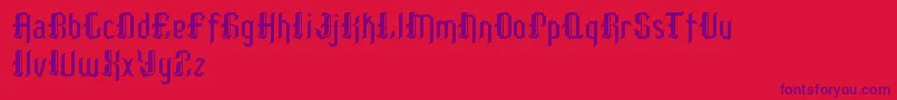 PatinioGothicSample Font – Purple Fonts on Red Background