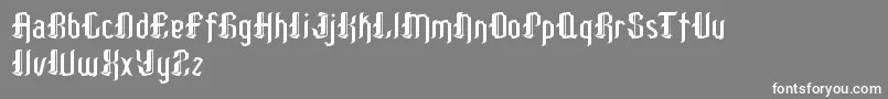 PatinioGothicSample Font – White Fonts on Gray Background